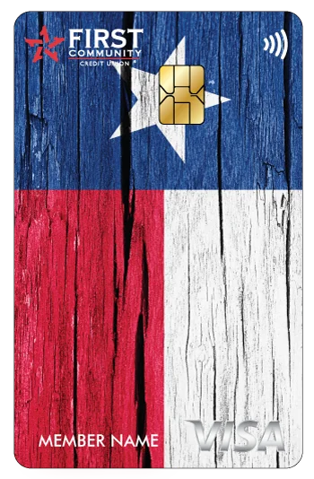 Texas flag FCCU credit card