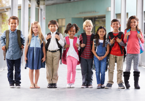 kids leaving school