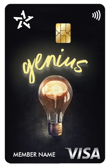 light bulb genius card design