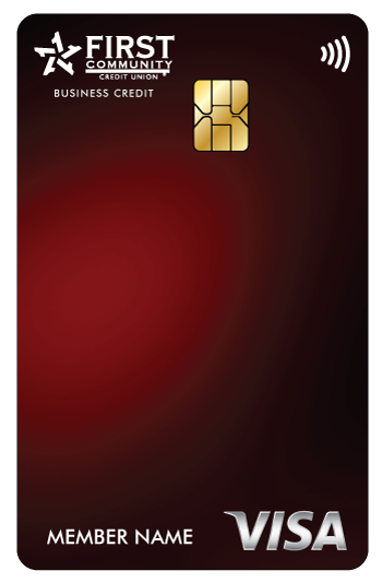 red and black FCCU Visa card design