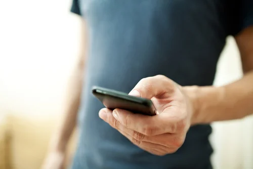 person holding phone