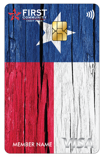 Texas flag FCCU credit card
