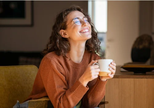 a person using her phone