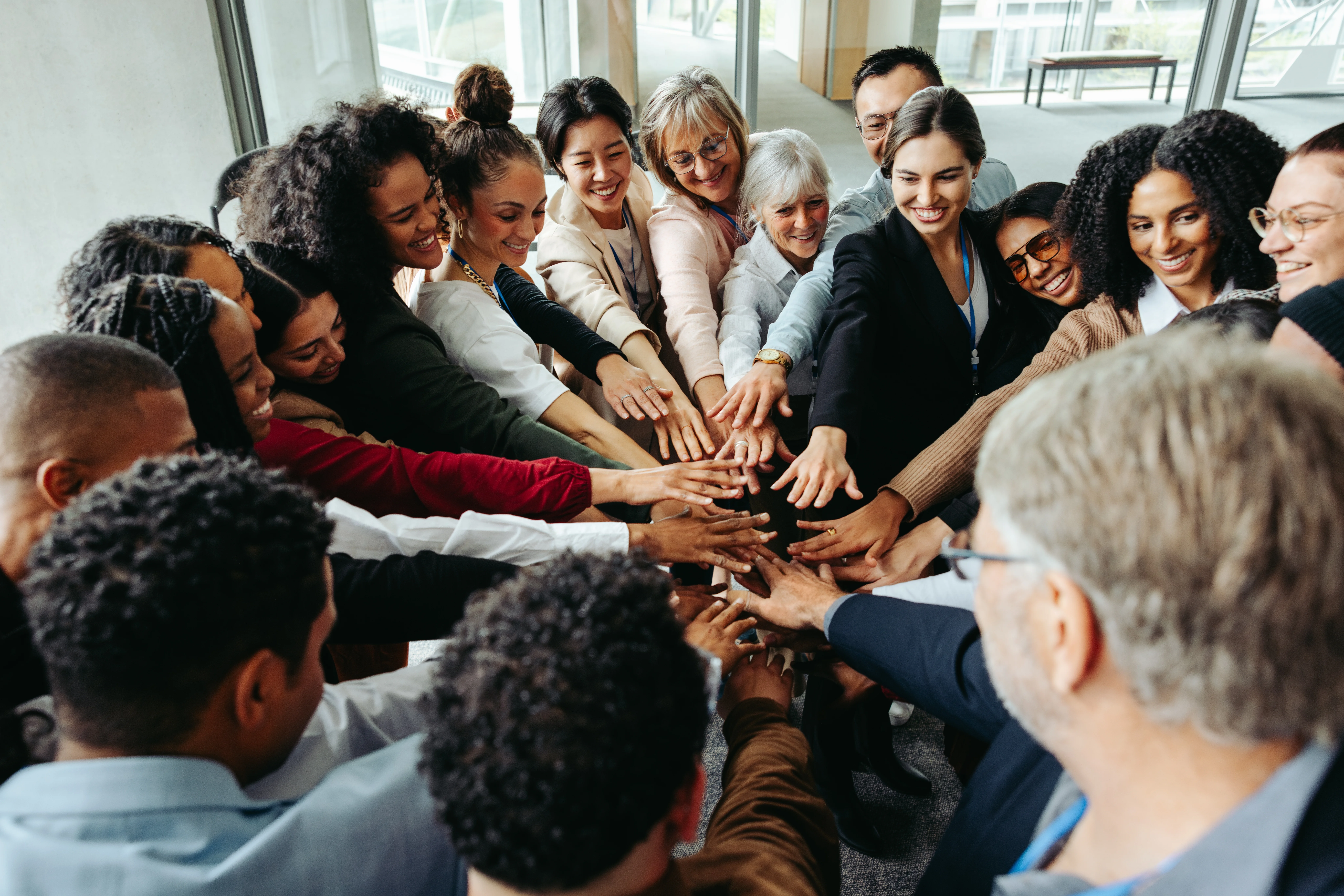 employees celebrating